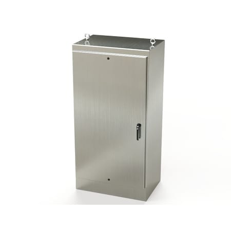 Saginaw Control & Engineering 1/4 Turn Latch, 3 Point Latch with Padlock/Keylock Handle Electrical Enclosures, 72 in H, 24 in D SCE-72EL3624SS6FS